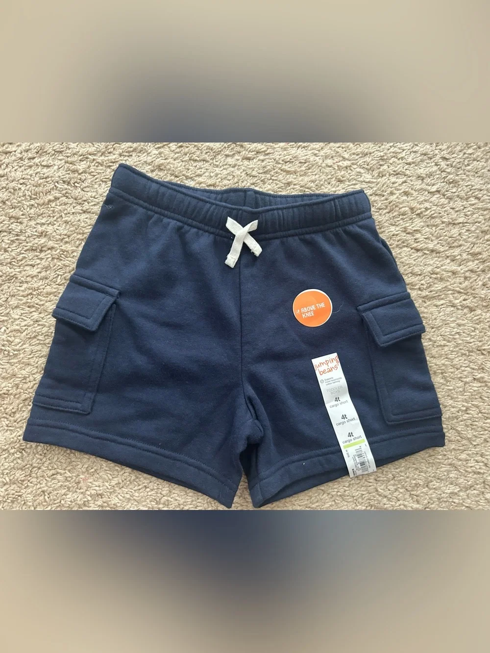 Jumping Bean Pullon Cargo Shorts Blue 4T NWT